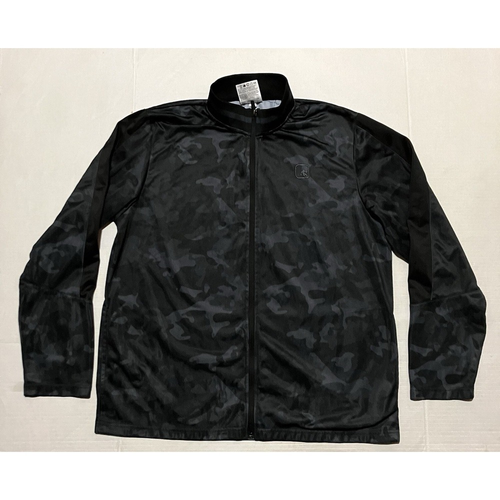 AND1‎ Full Zip Basketball Fleece Camo Mens XL Black Hoodie Jacket Sport Classic